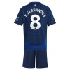 Maillot de Supporter Manchester United Bruno Fernandes 8 Extérieur 2024-25 Pour Enfant